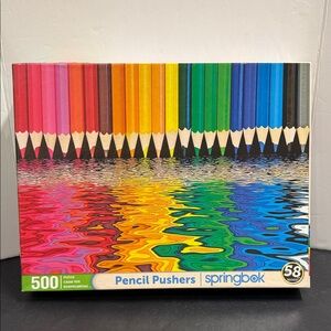 Springbok Pencil Pushers 500 piece Jigsaw Puzzle pencil rainbow SALE🔴3/$25